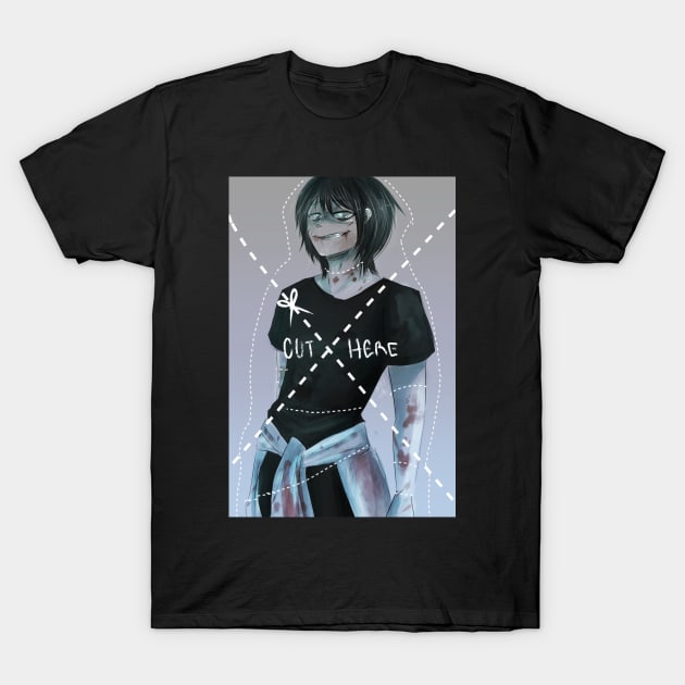 JTK Cut here T-Shirt by JinxPiperXD